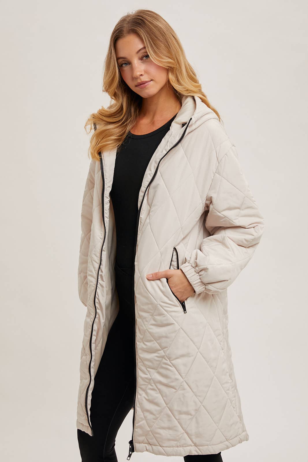 LONGLINE QUILTED PUFFER JACKET