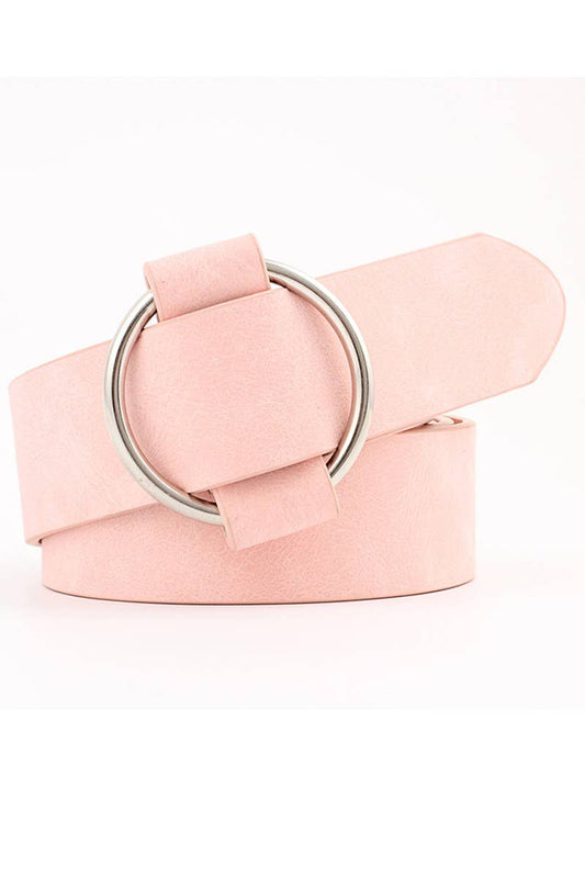 BASIC LEATHERETTE TRENDY BUCKLE BELT