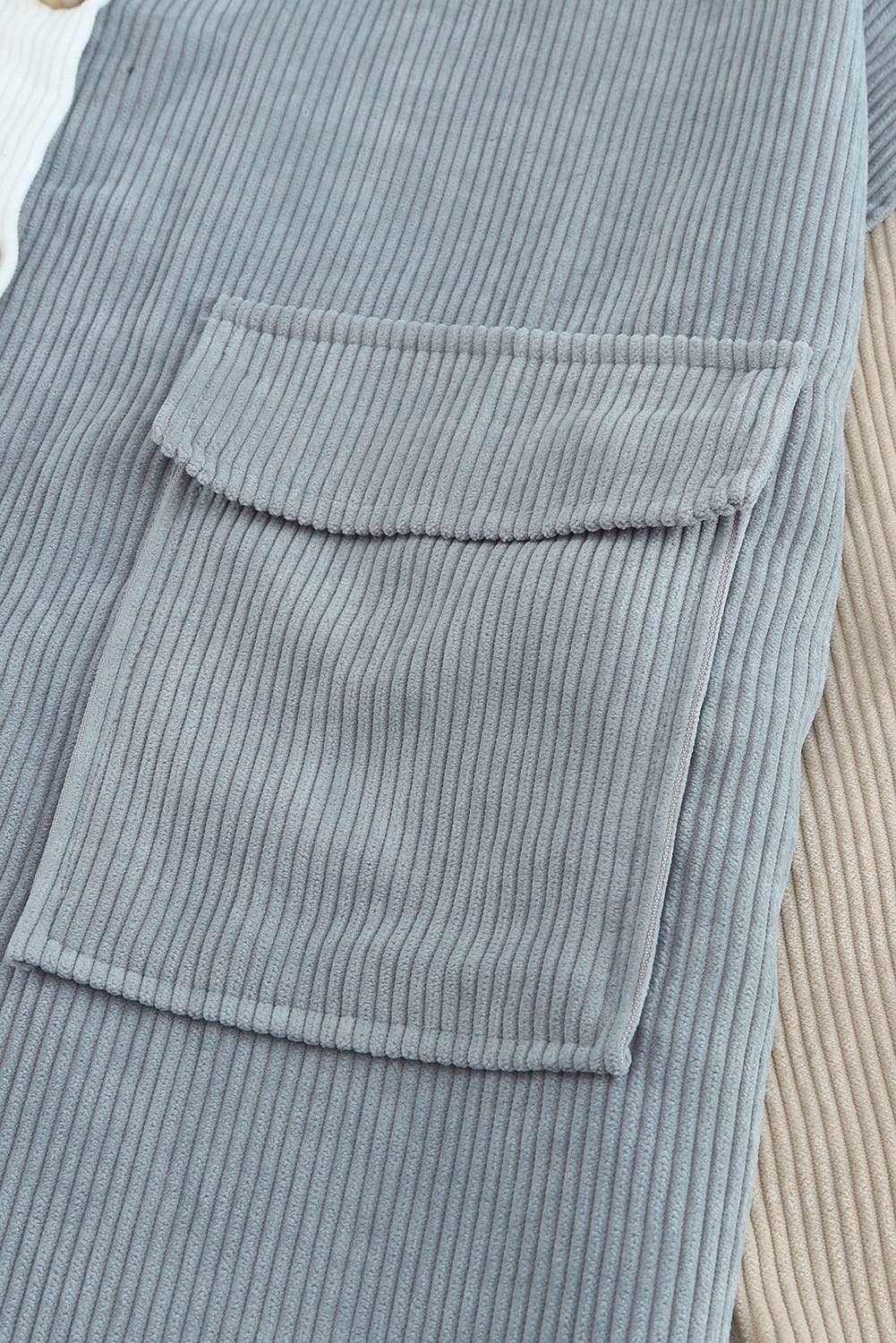 Corduroy Button Down Shirts Long Sleeve with Pocket