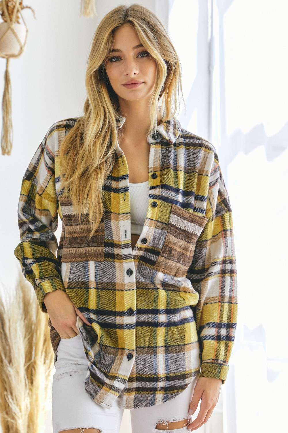 PLAID BUTTON DOWN FLANNEL