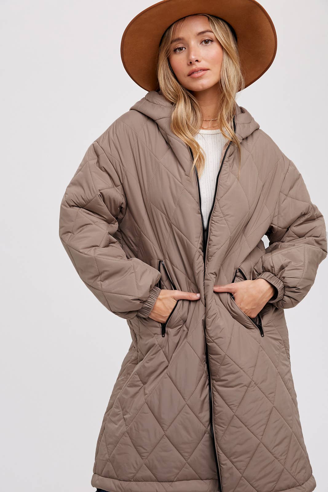LONGLINE QUILTED PUFFER JACKET