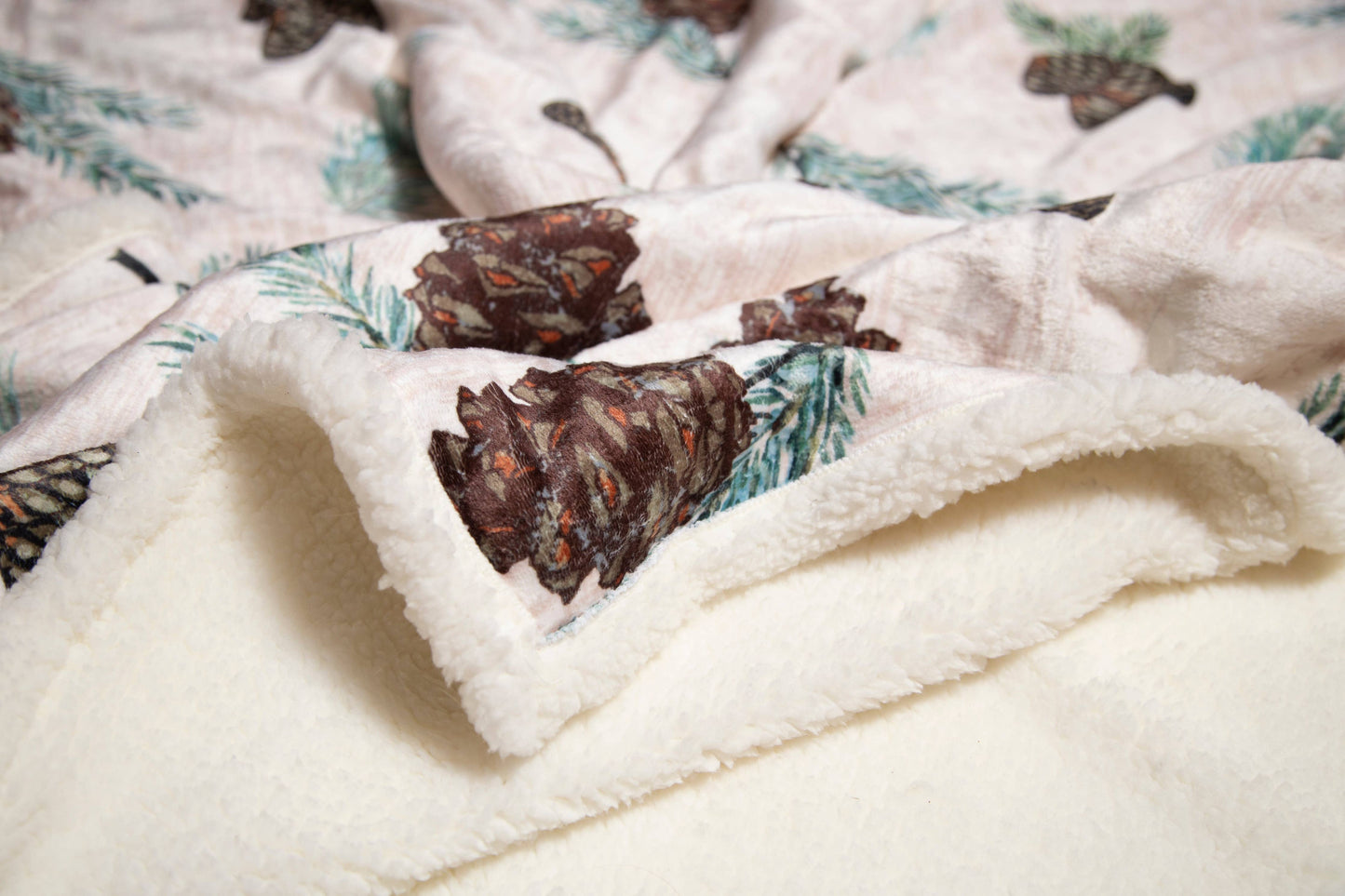 Pinecone Plush Sherpa Throw