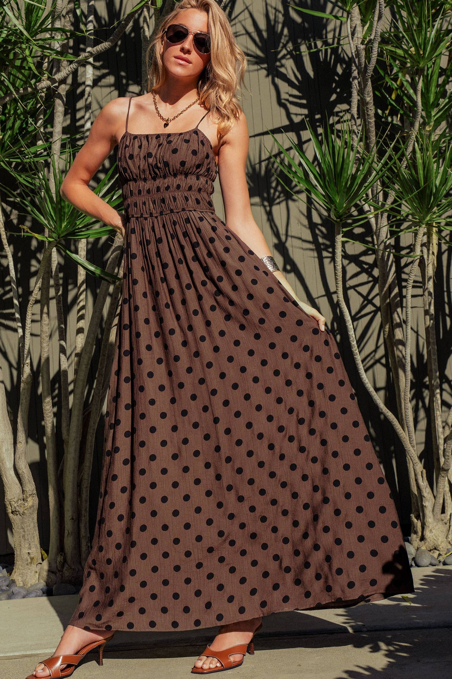 Polka Dot Maxi Dress