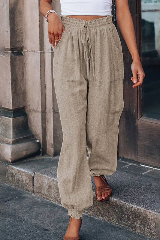 HIGH WAISTED LOOSE FITTING PANTS