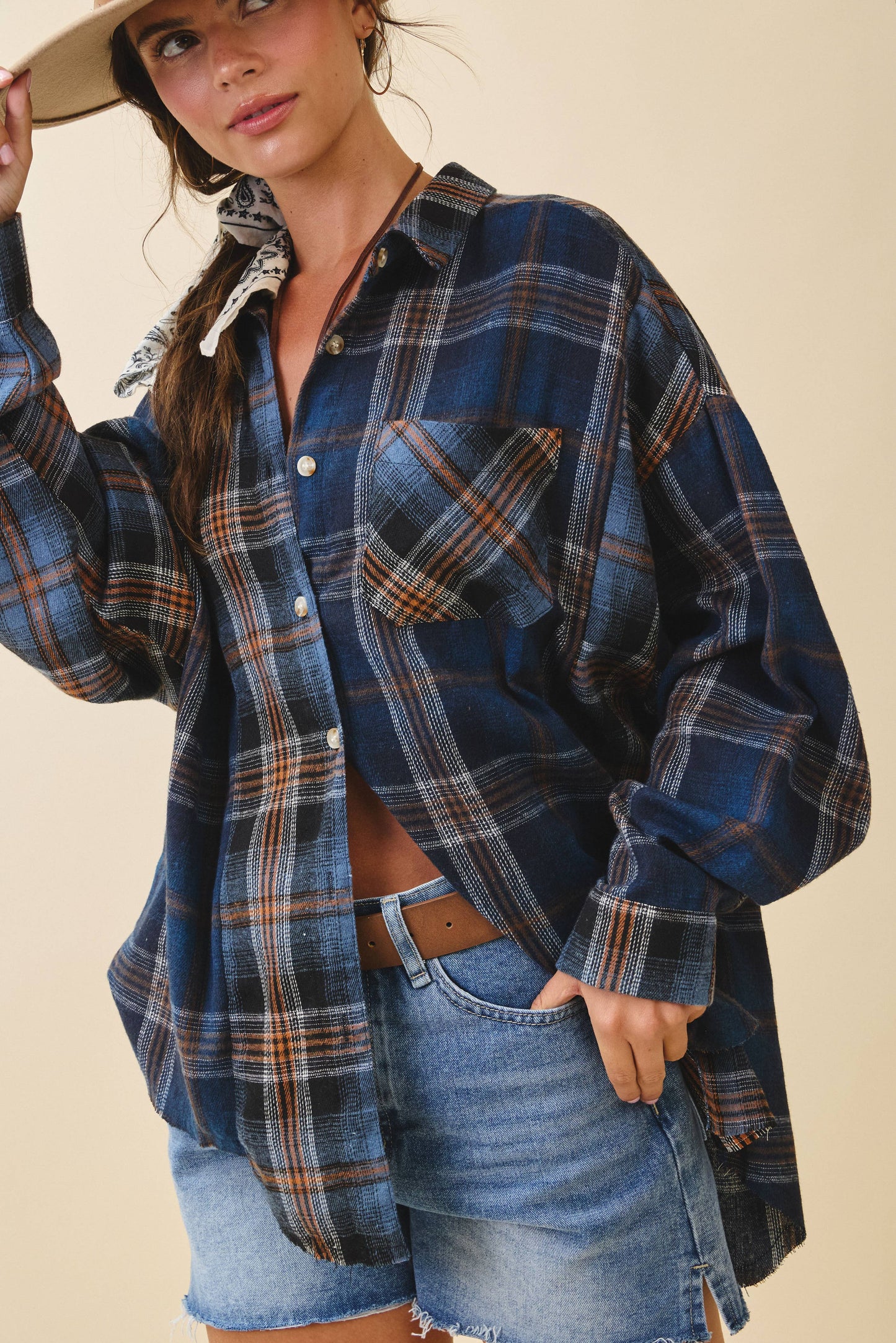 Kambrie Plaid Flannel Shirt