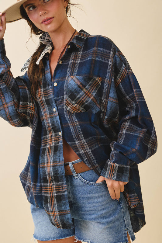 Kambrie Plaid Flannel Shirt