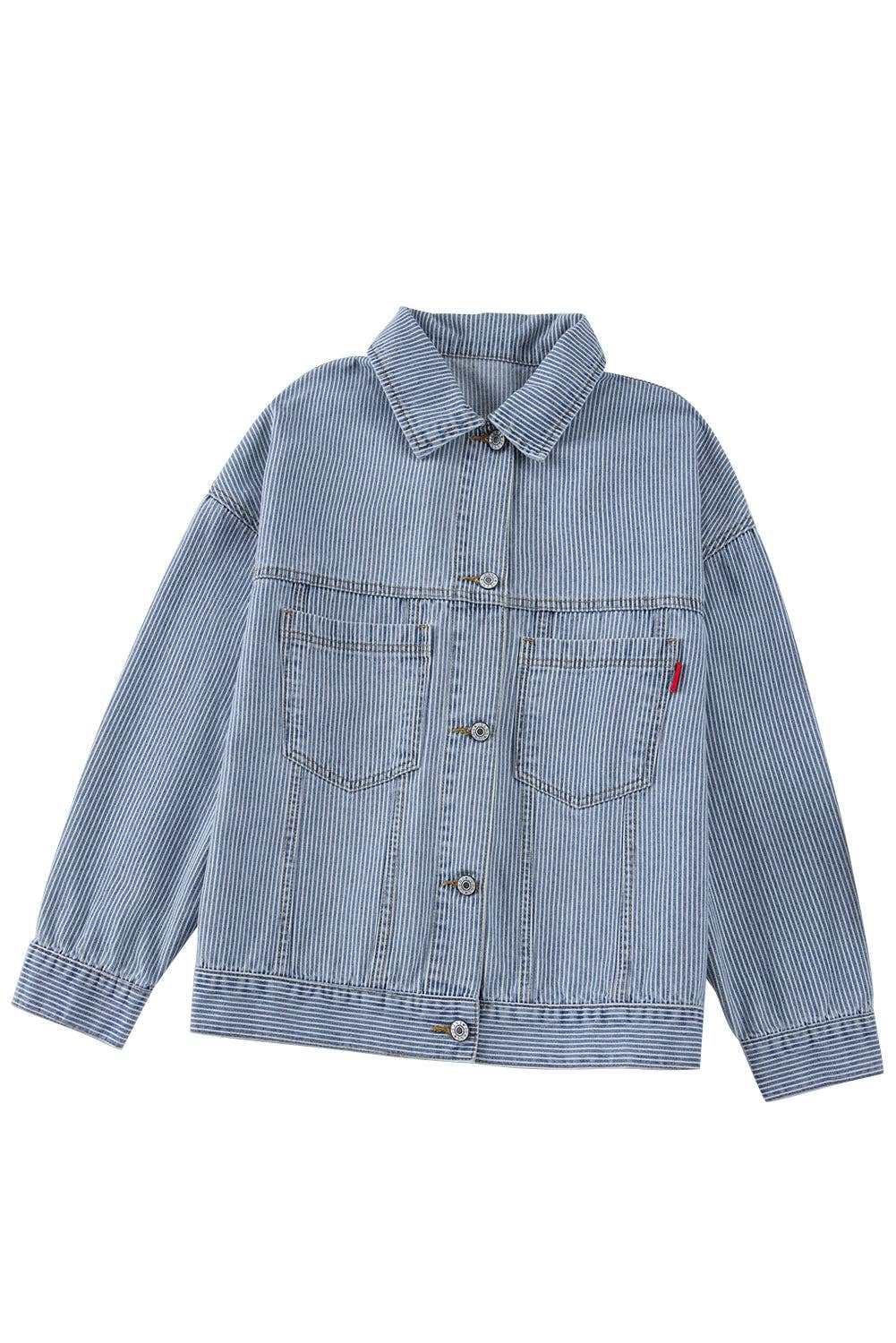 Denim Acid Washed Pocketed Jacket