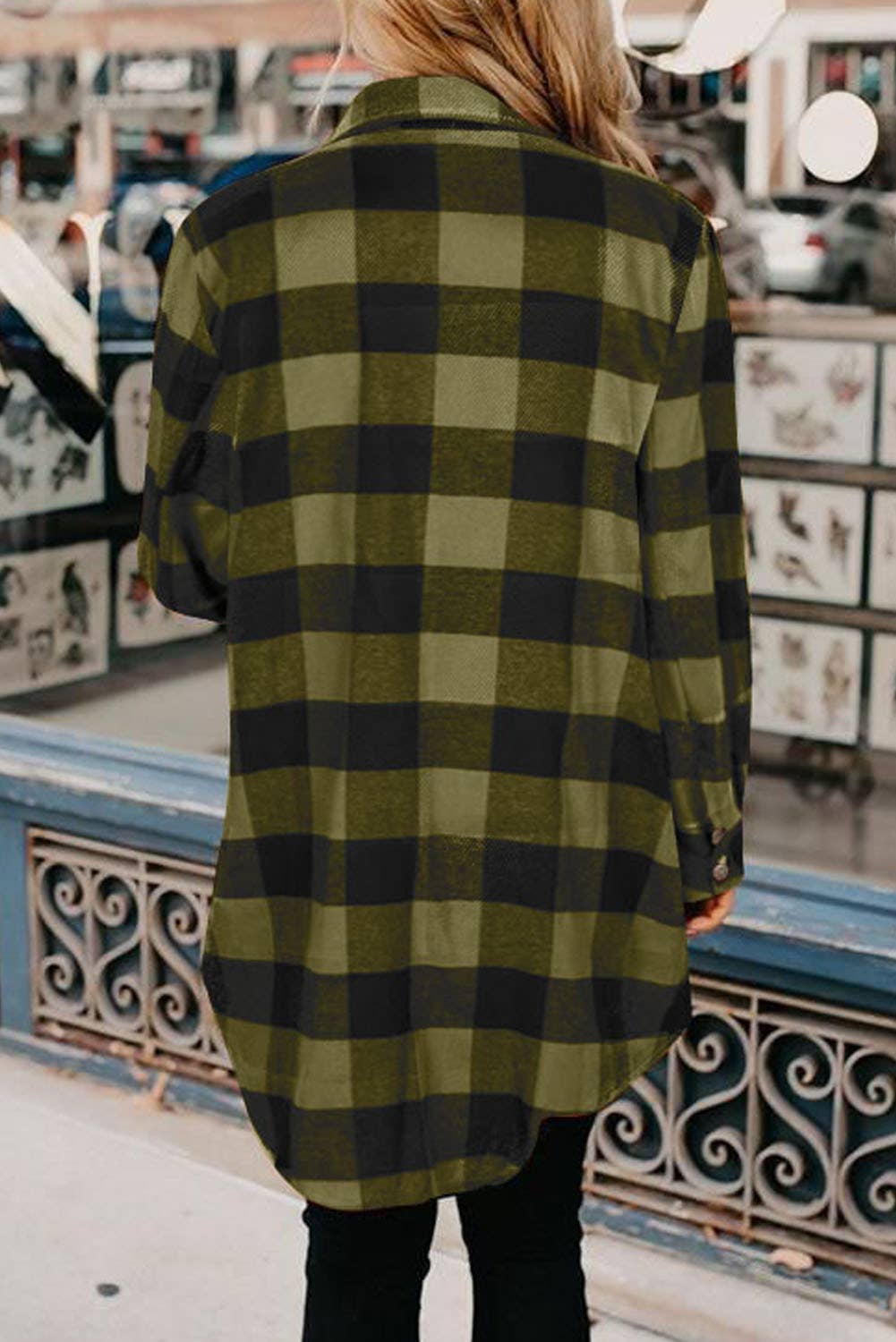 LONG FLANNEL BUTTON DOWN