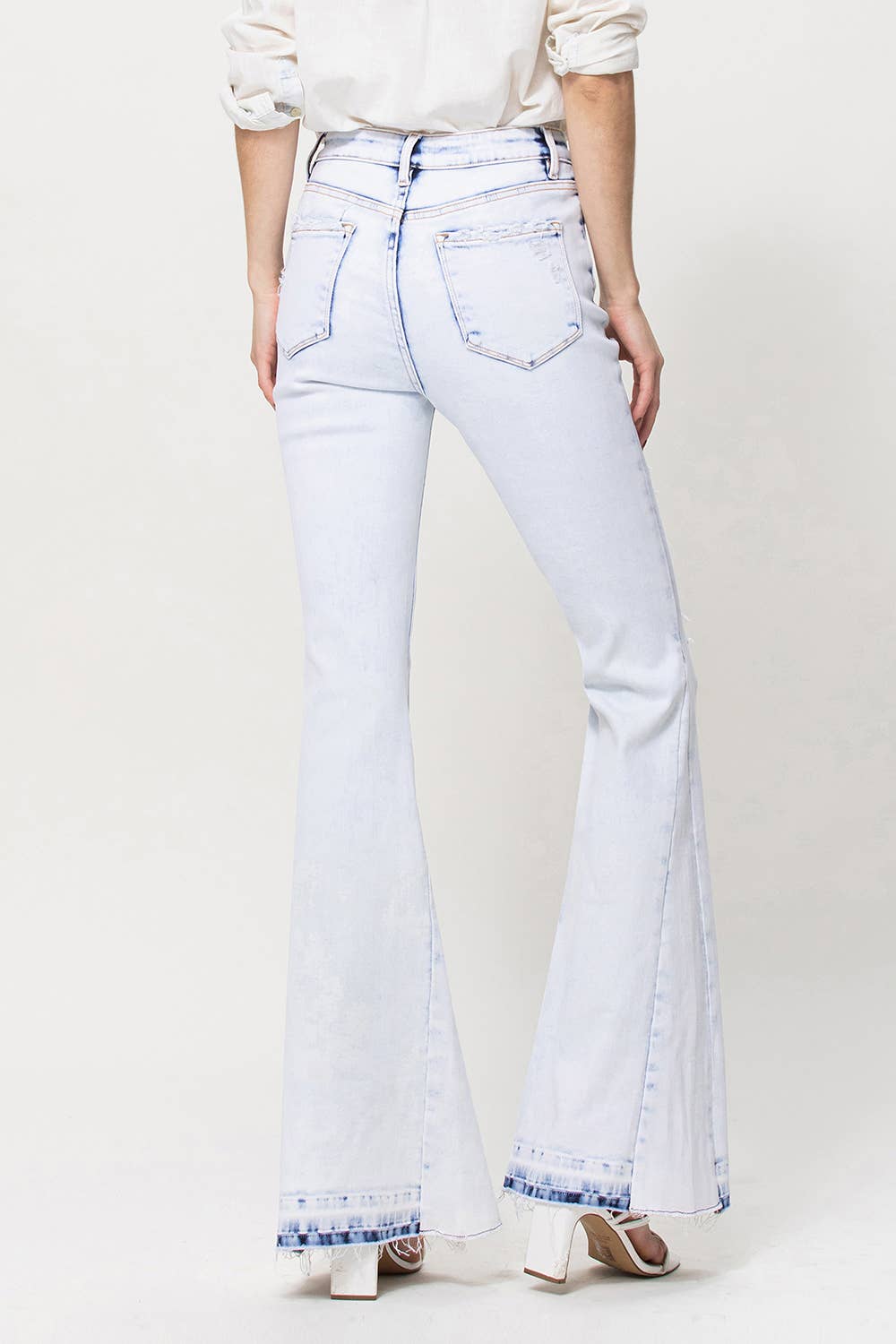 FLYING MONKEY HIGH RISE PANEL FLARE JEANS