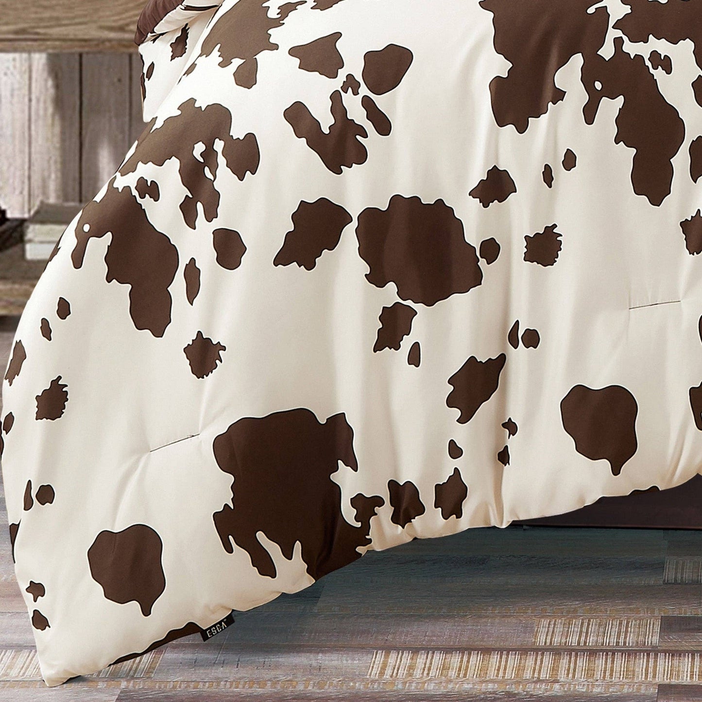 Rustic Cowhide Brown Comforter Set - 3 Piece Set