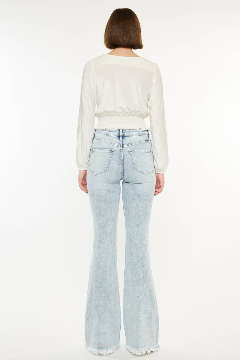 KanCan Acid Wash Flare Jeans