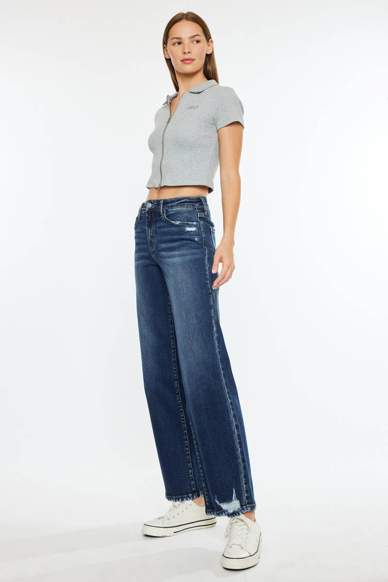 KANCAN HIGH RISE WIDE LEG JEANS