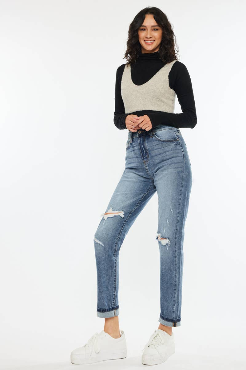 KanCan High Rise Mom Jean