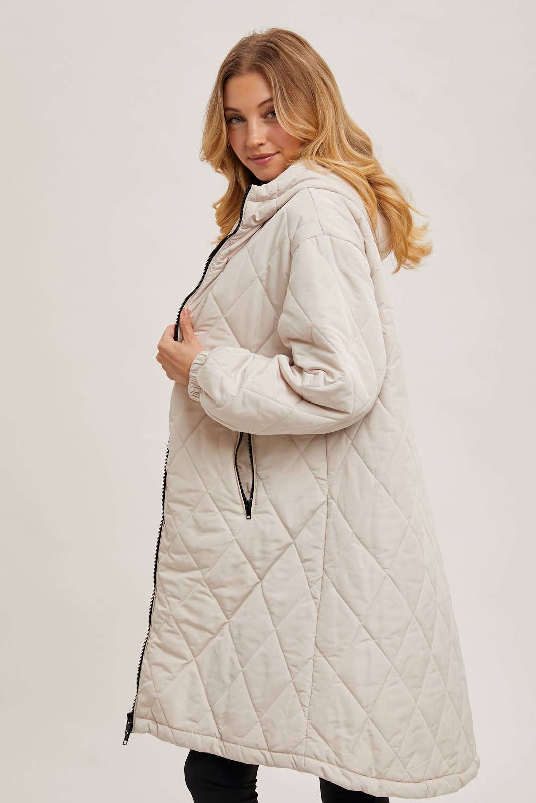LONGLINE QUILTED PUFFER JACKET