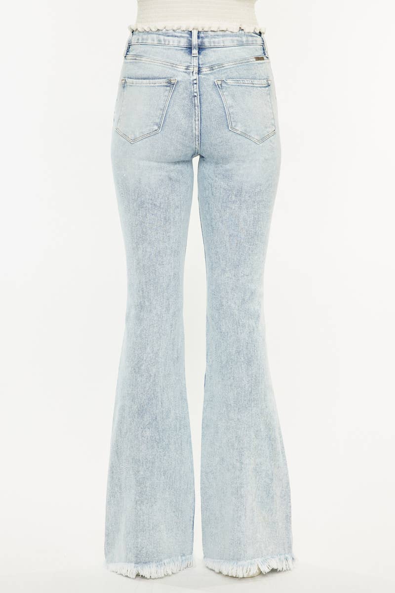 KanCan Acid Wash Flare Jeans