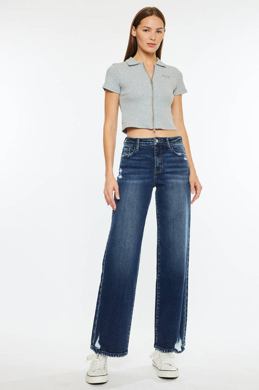 KANCAN HIGH RISE WIDE LEG JEANS