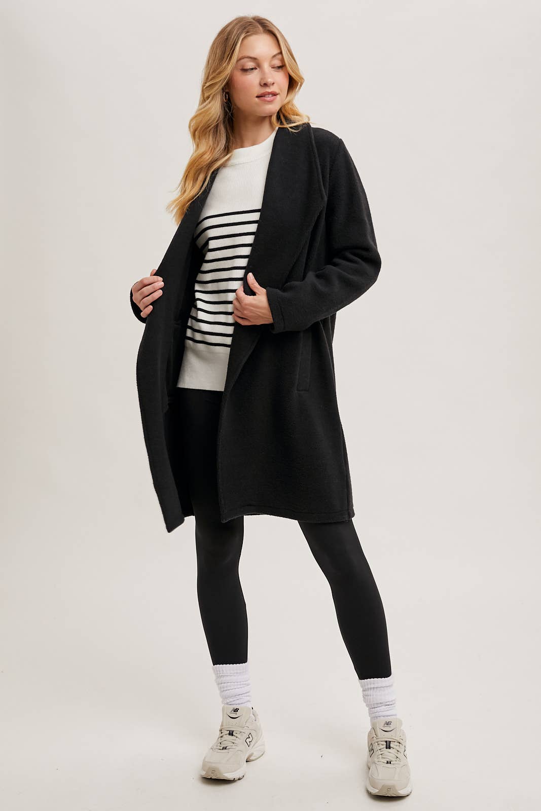 OPEN FRONT KNIT COAT JACKET