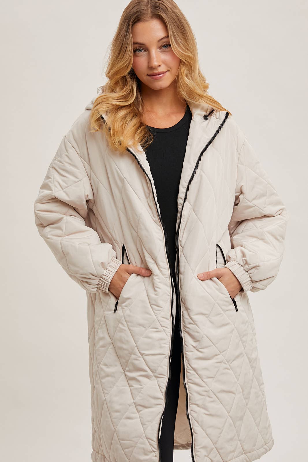 LONGLINE QUILTED PUFFER JACKET