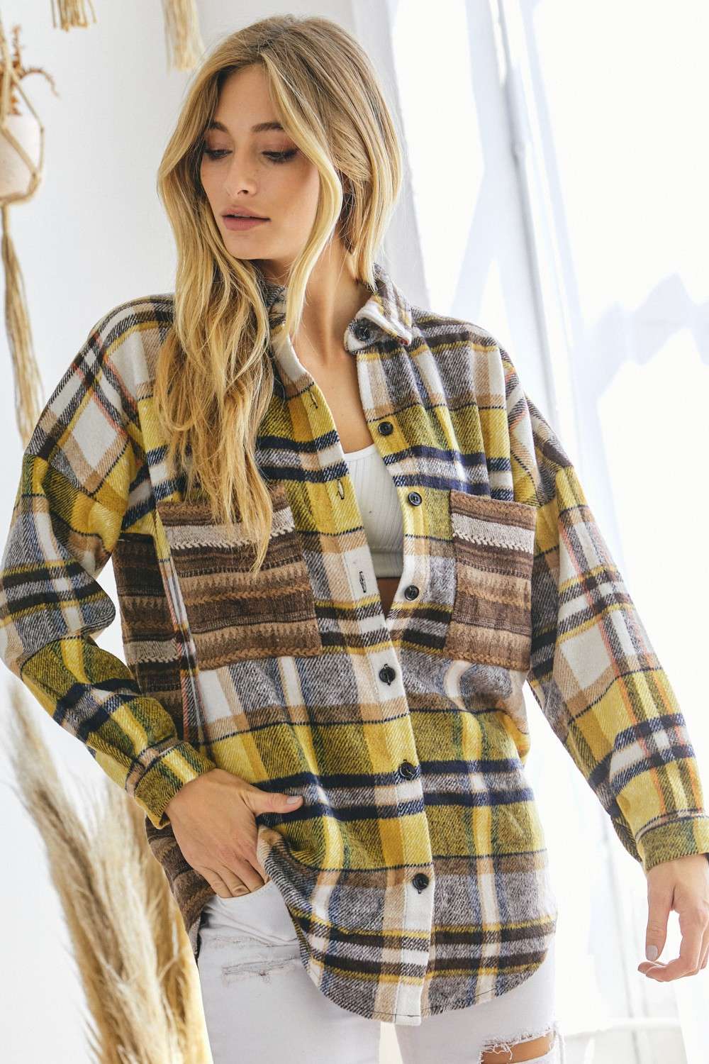 PLAID BUTTON DOWN FLANNEL