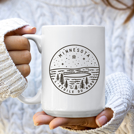 Minnesota Circle Design 15oz Ceramic Mug